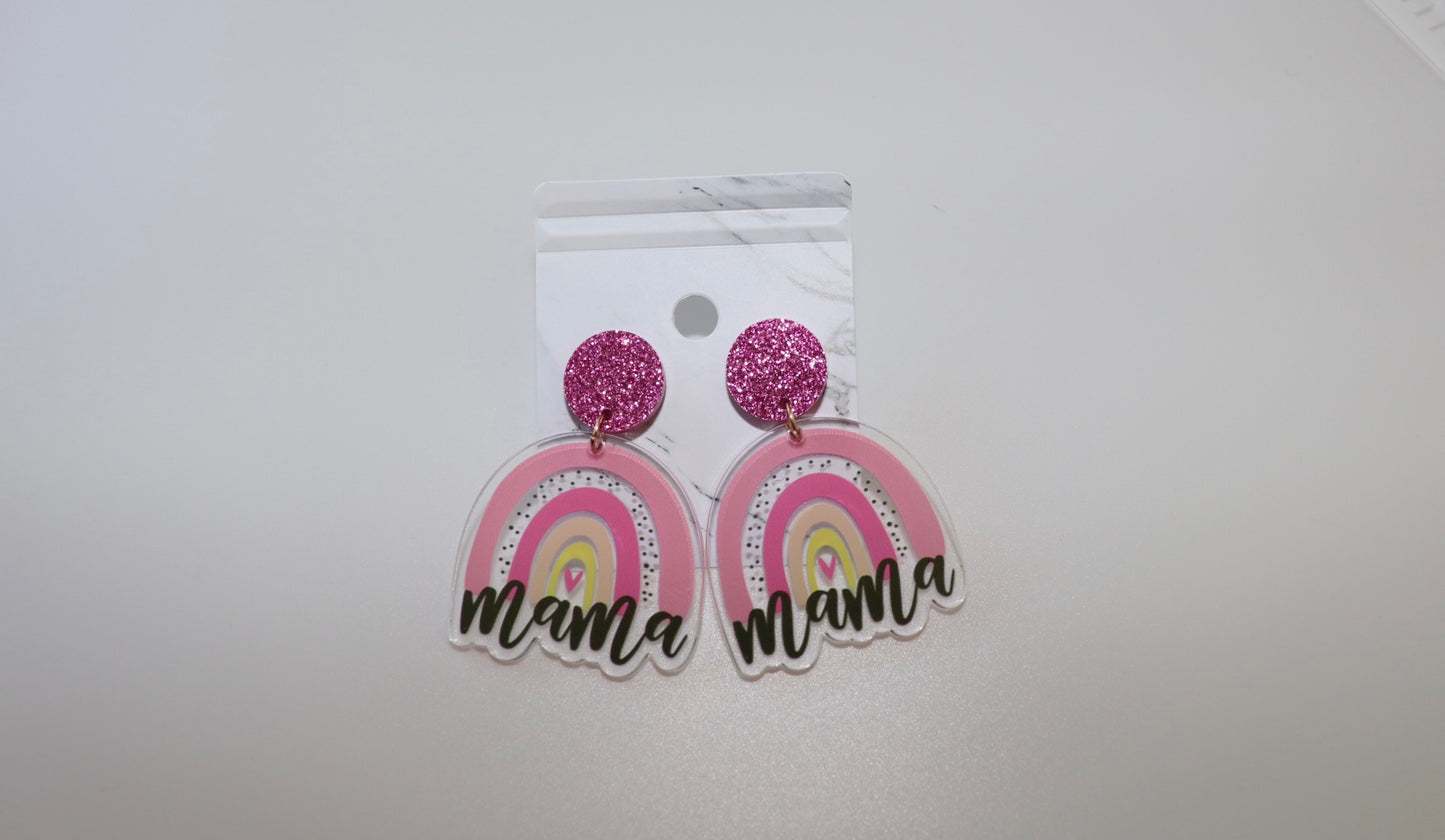 Pink Arch Mama Earrings