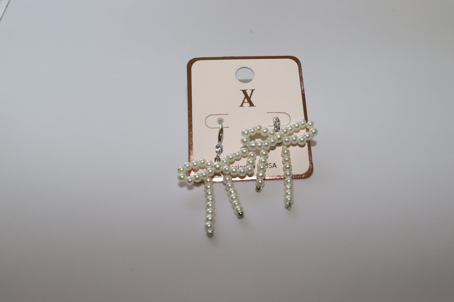 Pearl Bow Earrings