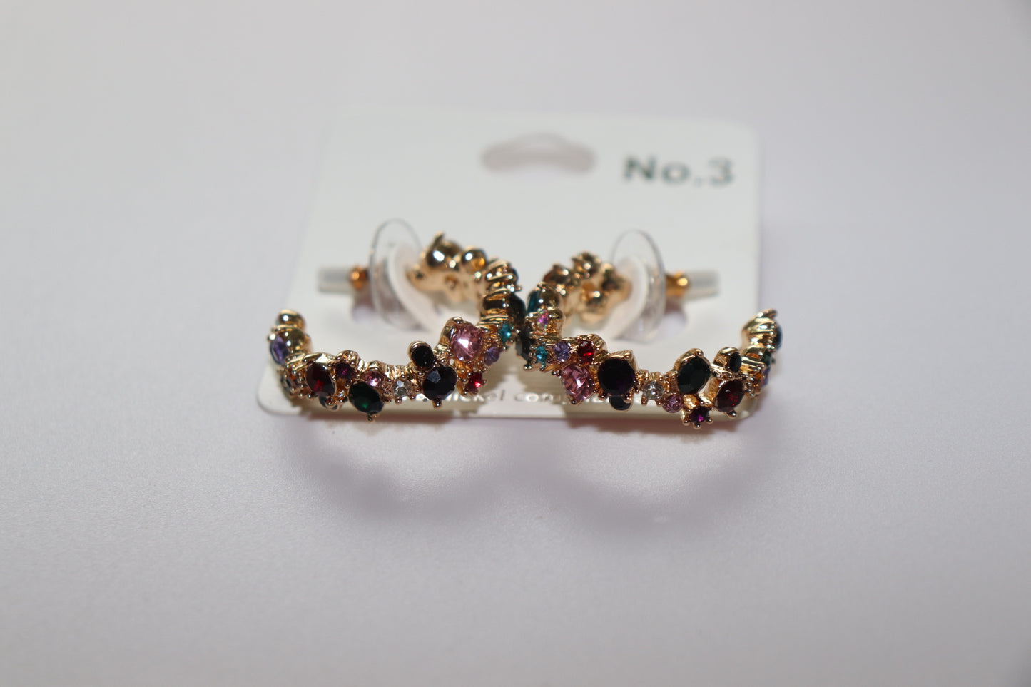 Multicolor Gem Hoop Earrings