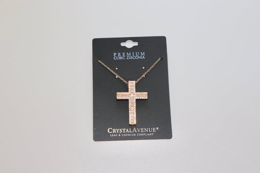 Rhinestone Cross Necklace