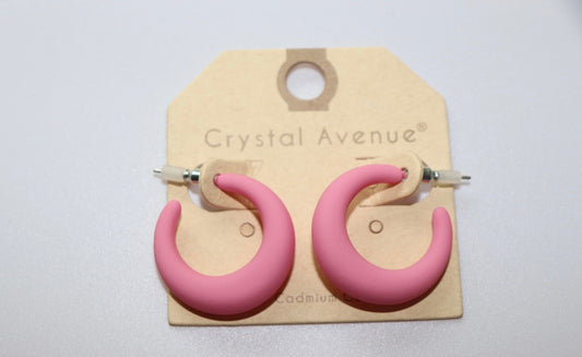 Pink Mini Hoop Earrings