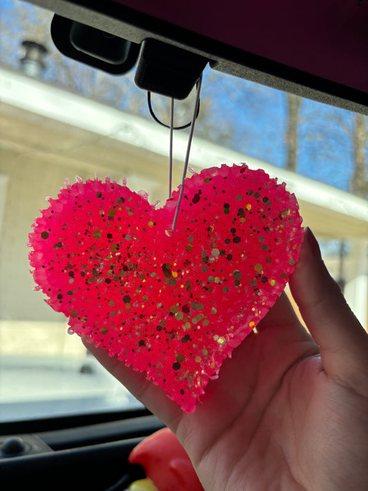 Hot Pink Heart Freshie